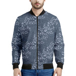 Ivy Flower Denim Jeans Pattern Print Men's Bomber Jacket