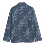 Ivy Flower Denim Jeans Pattern Print Men's Cotton Blazer