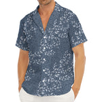 Ivy Flower Denim Jeans Pattern Print Men's Deep V-Neck Shirt