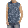 Ivy Flower Denim Jeans Pattern Print Men's Fitness Tank Top