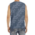 Ivy Flower Denim Jeans Pattern Print Men's Fitness Tank Top