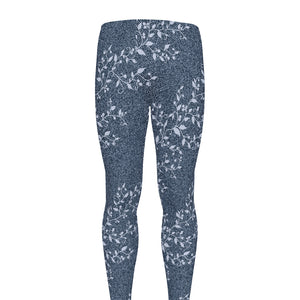 Ivy Flower Denim Jeans Pattern Print Men's leggings
