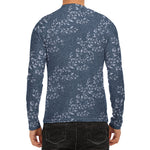 Ivy Flower Denim Jeans Pattern Print Men's Long Sleeve Rash Guard
