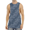 Ivy Flower Denim Jeans Pattern Print Men's Muscle Tank Top