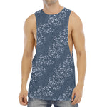 Ivy Flower Denim Jeans Pattern Print Men's Muscle Tank Top