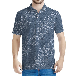 Ivy Flower Denim Jeans Pattern Print Men's Polo Shirt