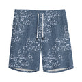 Ivy Flower Denim Jeans Pattern Print Men's Athletic Shorts