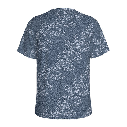 Ivy Flower Denim Jeans Pattern Print Men's Sports T-Shirt