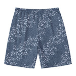 Ivy Flower Denim Jeans Pattern Print Men's Swim Trunks