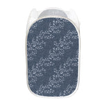 Ivy Flower Denim Jeans Pattern Print Mesh Laundry Hamper