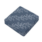 Ivy Flower Denim Jeans Pattern Print Outdoor Seat Cushion Cover