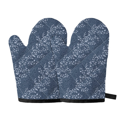 Ivy Flower Denim Jeans Pattern Print Oven Mitts