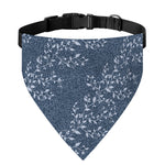 Ivy Flower Denim Jeans Pattern Print Over The Collar Dog Bandana
