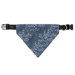 Ivy Flower Denim Jeans Pattern Print Over The Collar Dog Bandana