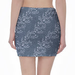 Ivy Flower Denim Jeans Pattern Print Pencil Mini Skirt