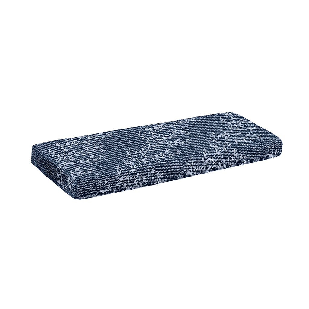 Ivy Flower Denim Jeans Pattern Print Piano Keyboard Cover