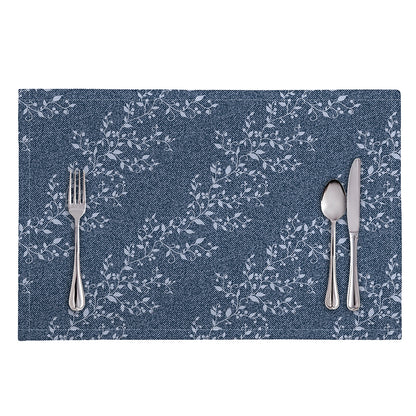 Ivy Flower Denim Jeans Pattern Print Placemat