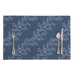 Ivy Flower Denim Jeans Pattern Print Placemat