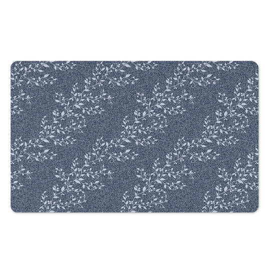 Ivy Flower Denim Jeans Pattern Print Polyester Doormat