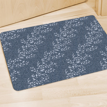 Ivy Flower Denim Jeans Pattern Print Polyester Doormat
