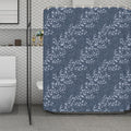 Ivy Flower Denim Jeans Pattern Print Polyester Shower Curtain