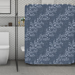 Ivy Flower Denim Jeans Pattern Print Polyester Shower Curtain
