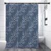 Ivy Flower Denim Jeans Pattern Print Premium Shower Curtain