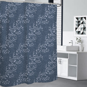 Ivy Flower Denim Jeans Pattern Print Premium Shower Curtain