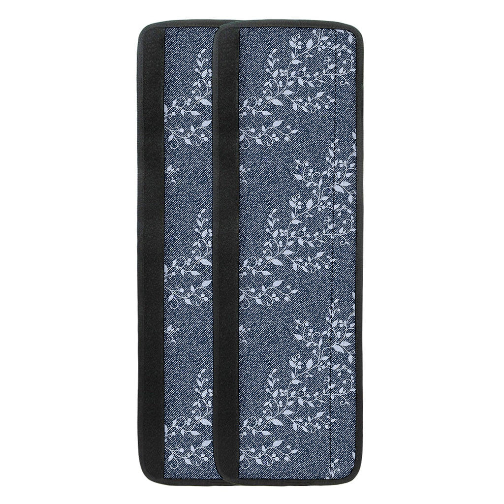 Ivy Flower Denim Jeans Pattern Print Refrigerator Handle Covers