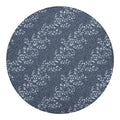 Ivy Flower Denim Jeans Pattern Print Round Blanket
