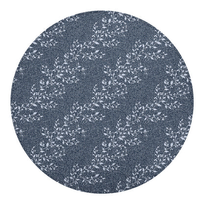 Ivy Flower Denim Jeans Pattern Print Round Blanket
