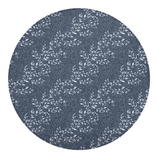 Ivy Flower Denim Jeans Pattern Print Round Blanket