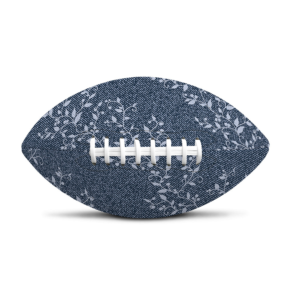 Ivy Flower Denim Jeans Pattern Print Rugby Ball