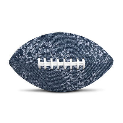 Ivy Flower Denim Jeans Pattern Print Rugby Ball