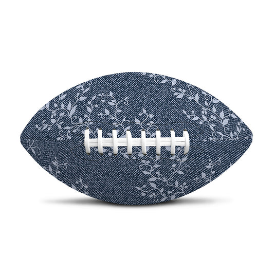 Ivy Flower Denim Jeans Pattern Print Rugby Ball