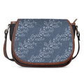 Ivy Flower Denim Jeans Pattern Print Saddle Bag