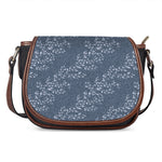 Ivy Flower Denim Jeans Pattern Print Saddle Bag