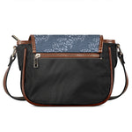 Ivy Flower Denim Jeans Pattern Print Saddle Bag