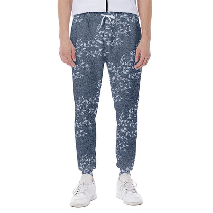 Ivy Flower Denim Jeans Pattern Print Scuba Joggers