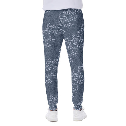 Ivy Flower Denim Jeans Pattern Print Scuba Joggers