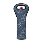 Ivy Flower Denim Jeans Pattern Print Single Neoprene Wine Tote
