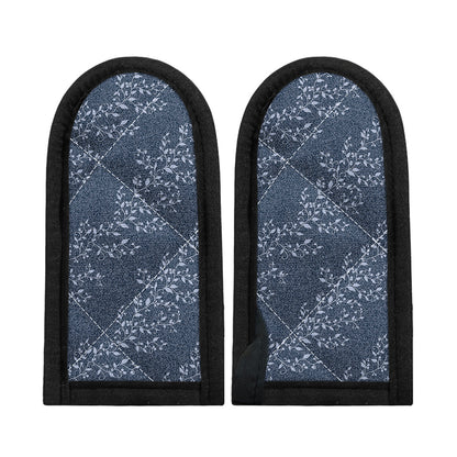 Ivy Flower Denim Jeans Pattern Print Skillet Handle Cover
