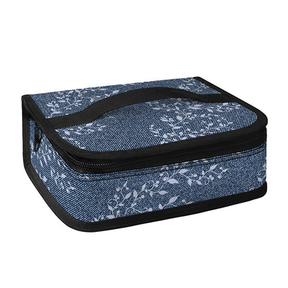 Ivy Flower Denim Jeans Pattern Print Small Lunch Bag