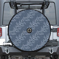 Ivy Flower Denim Jeans Pattern Print Tire Cover With Camera Hole