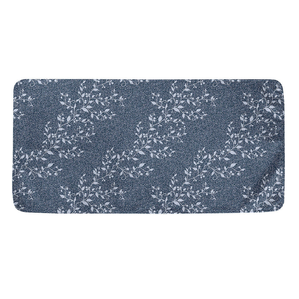 Ivy Flower Denim Jeans Pattern Print Towel