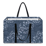 Ivy Flower Denim Jeans Pattern Print Utility Tote Bag