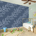 Ivy Flower Denim Jeans Pattern Print Wall Sticker
