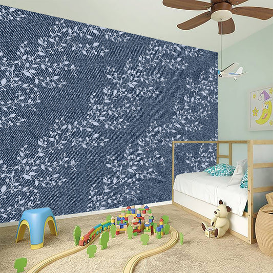 Ivy Flower Denim Jeans Pattern Print Wall Sticker