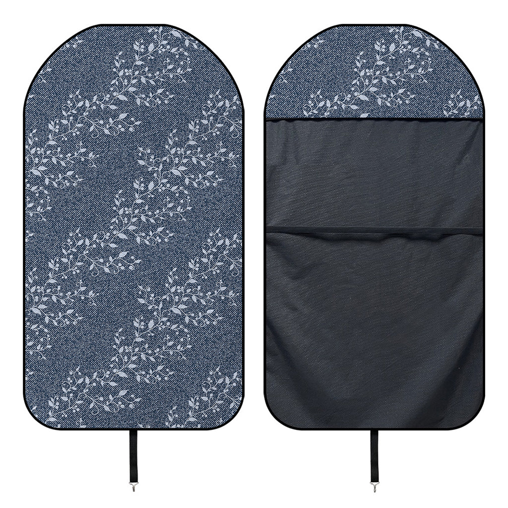 Ivy Flower Denim Jeans Pattern Print Waterproof Car Seat Cover
