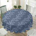 Ivy Flower Denim Jeans Pattern Print Waterproof Round Tablecloth